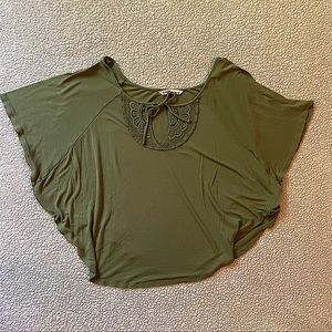 Green boho top